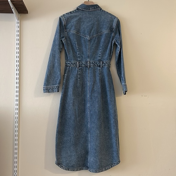 Denim Long Sleeve Dress - Picture 5 of 11